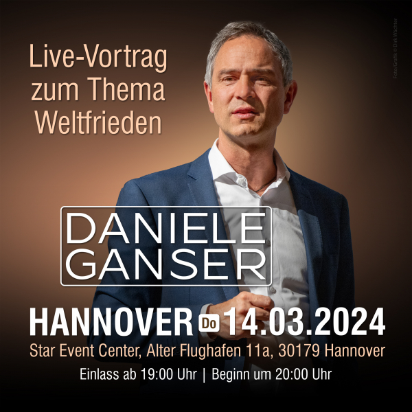 Live-Vortrag zum Thema Weltfrieden mit DANIELE GANSER